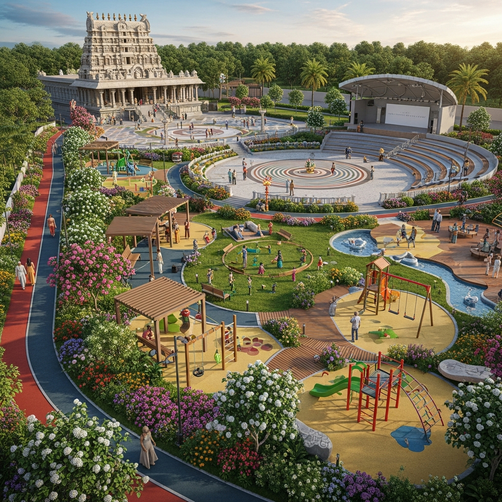 Landscaped Gardens and Jogging Track at Puranik Premier